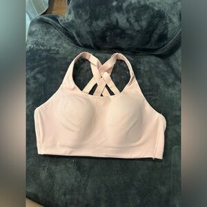 Pink lululemon high support sports bra
